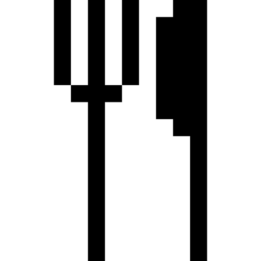 Cutlery Pixel Solid icon
