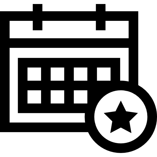 kalendarz Basic Straight Lineal ikona