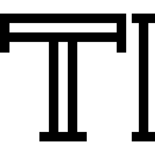 tekst Basic Straight Lineal ikona