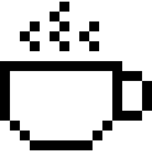 Coffee cup Pixel Outline icon
