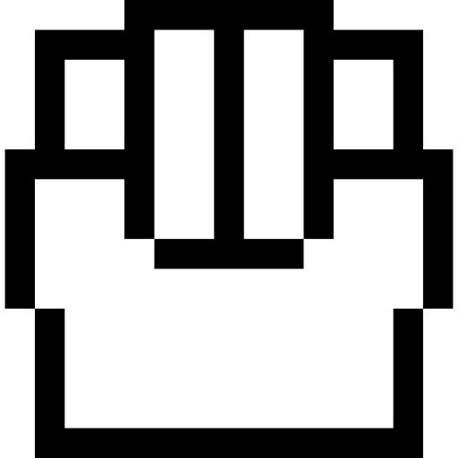 картофель фри Pixel Outline иконка