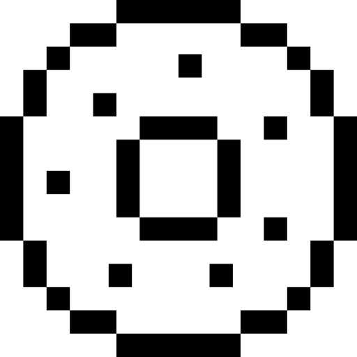 rosquinha Pixel Outline Ícone
