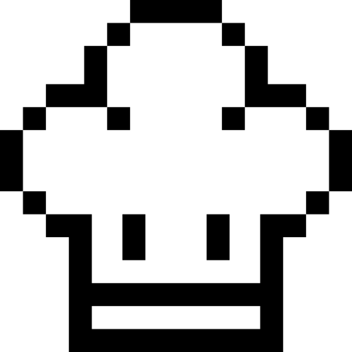 Chef hat Pixel Outline icon