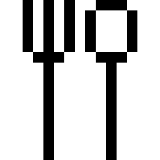 Cutlery Pixel Outline icon