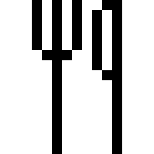 sztućce Pixel Outline ikona