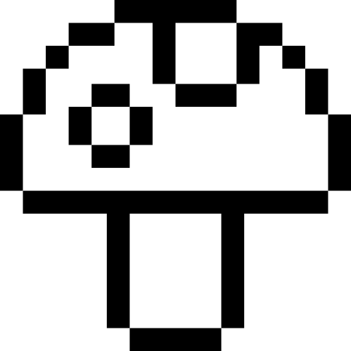 grzyb Pixel Outline ikona