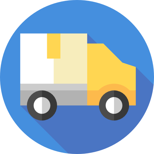 Delivery Flat Circular Flat icon