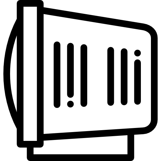 텔레비전 Detailed Rounded Lineal icon