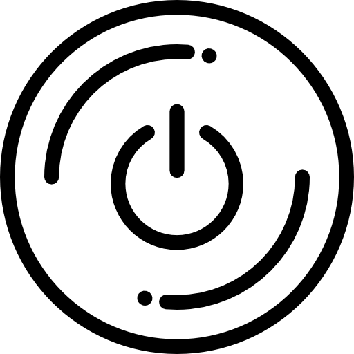 전원 끄기 Detailed Rounded Lineal icon