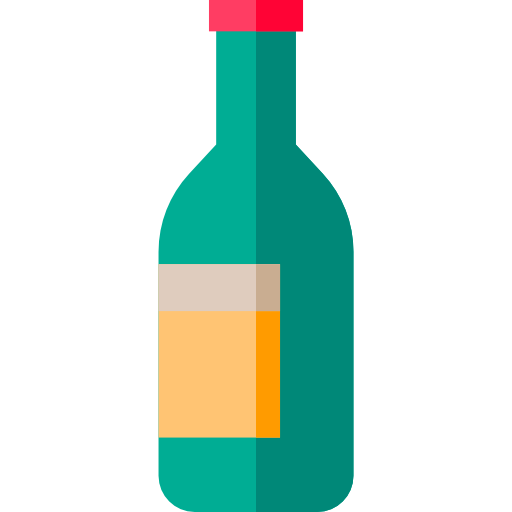 Бутылка вина Basic Straight Flat иконка