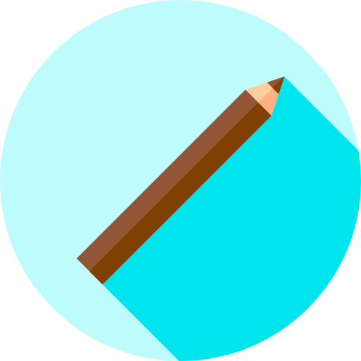 Eye pencil Flat Circular Flat icon