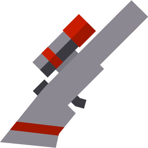 fusil Basic Straight Flat Icône