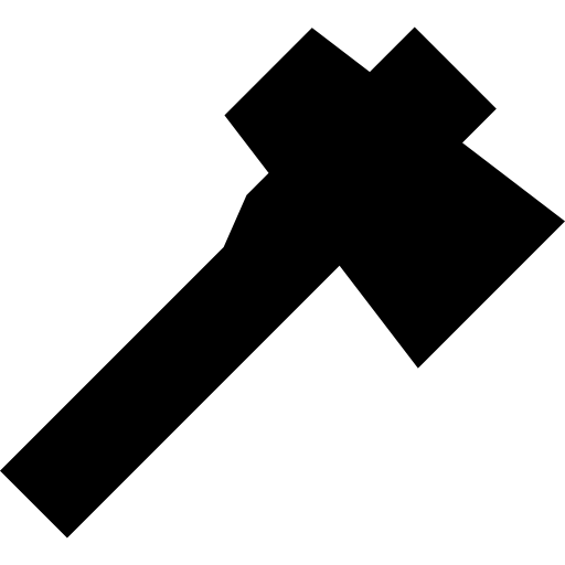 ascia Basic Straight Filled icona
