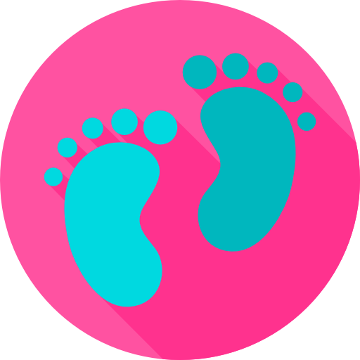 pies de bebe Flat Circular Flat icono