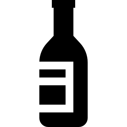 bottiglia di vino Basic Straight Filled icona