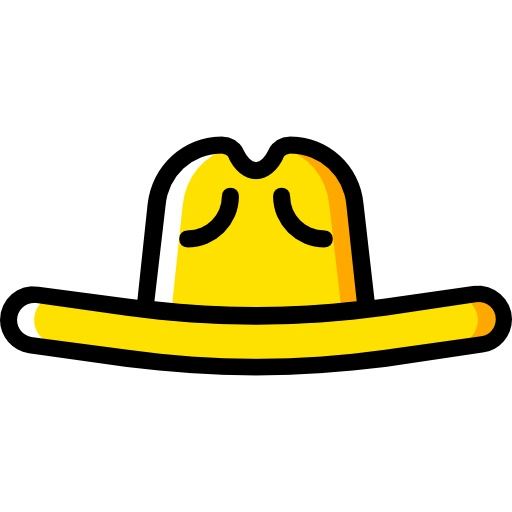 Cowboy hat Basic Miscellany Yellow icon