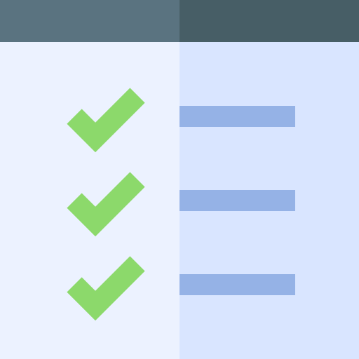 lista de verificación Basic Straight Flat icono
