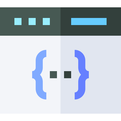 język programowania Basic Straight Flat ikona