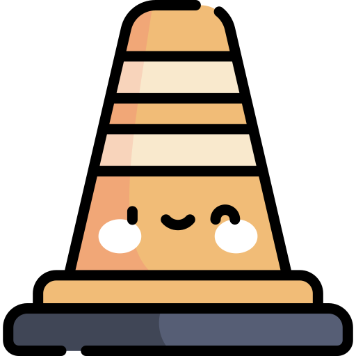 Cone Kawaii Lineal color icon