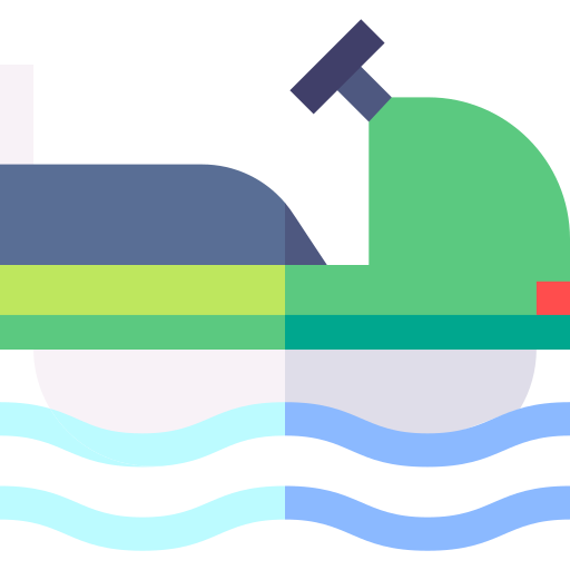 Water scooter Basic Straight Flat icon