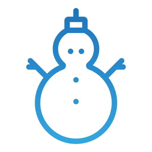 sneeuwman Generic Gradient icoon