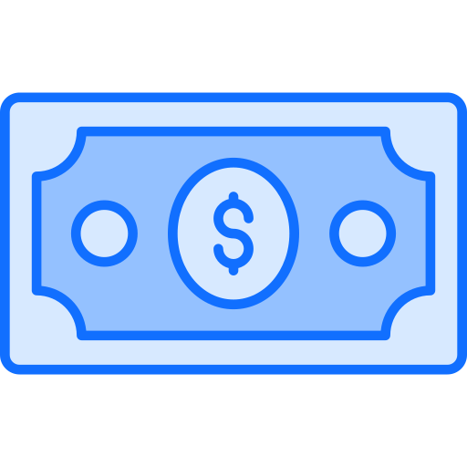 note d'un dollar Generic Blue Icône