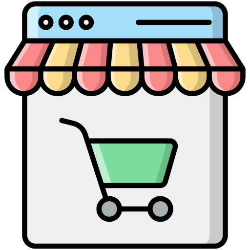 shopping en ligne Generic Outline Color Icône