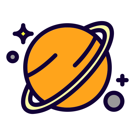 Saturn Generic Outline Color icon