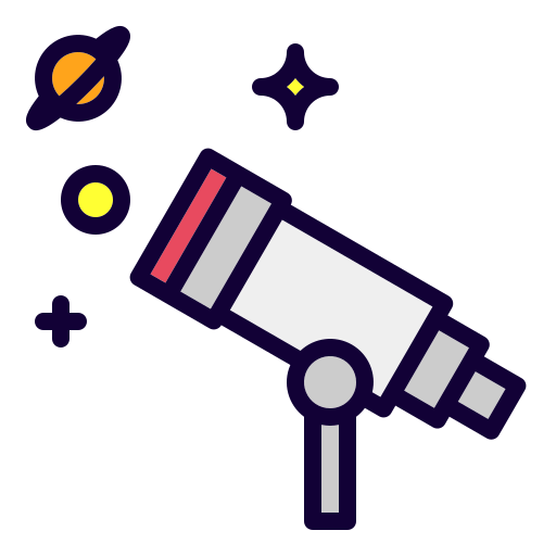 telescópio Generic Outline Color Ícone