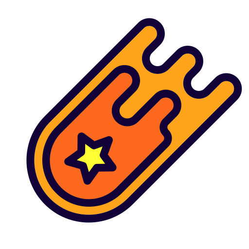 Shooting star Generic Outline Color icon