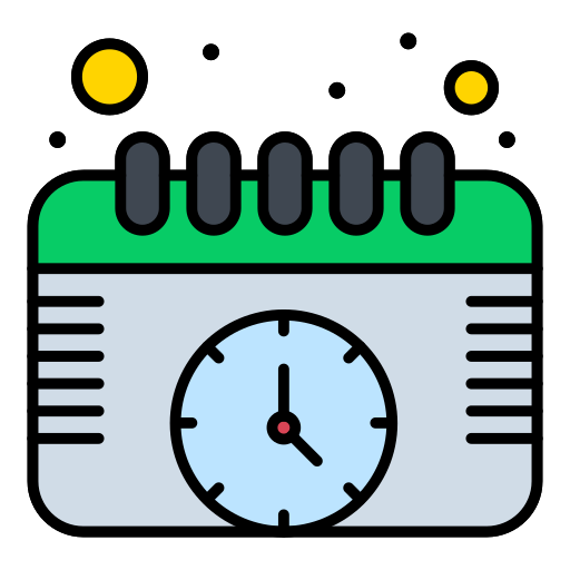 Calendar Flatart Icons Lineal Color icon