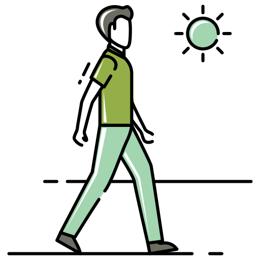 Walking man Generic Outline Color icon