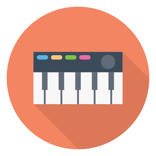 piano-toetsenbord Generic Circular icoon