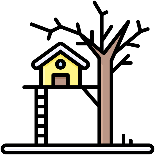 casa del árbol Generic Outline Color icono