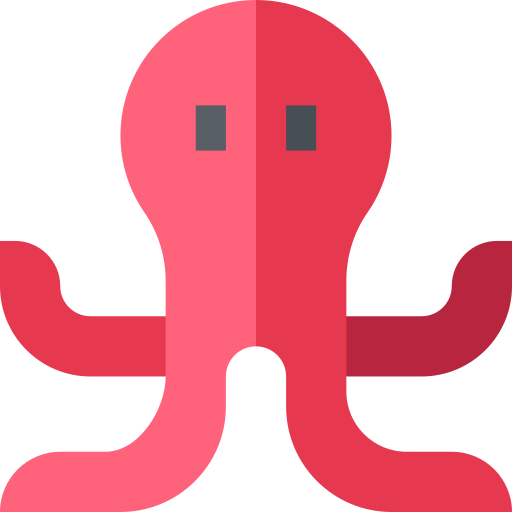 Octopus Basic Straight Flat icon