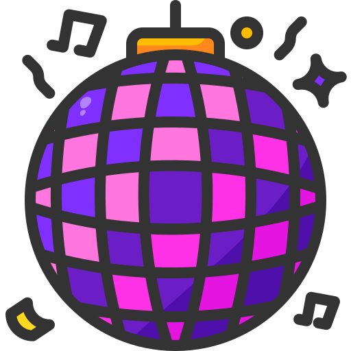 ミラーボール Generic Outline Color icon