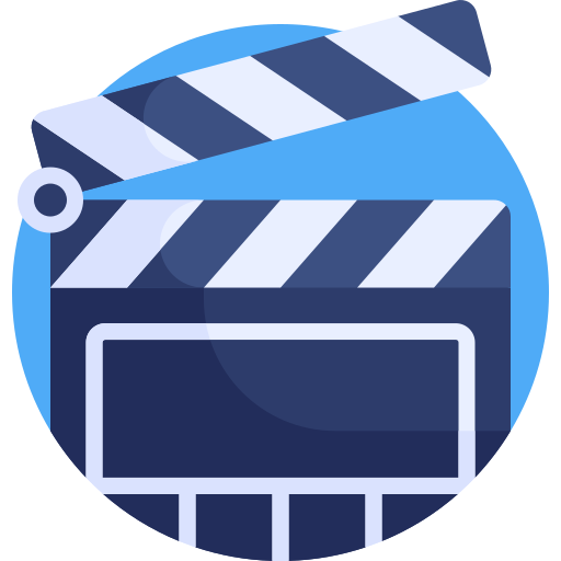 clapperboard Detailed Flat Circular Flat icon