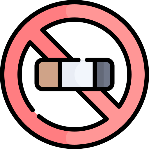 niet roken Kawaii Lineal color icoon