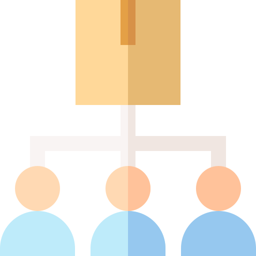 Organization structure Basic Straight Flat icon