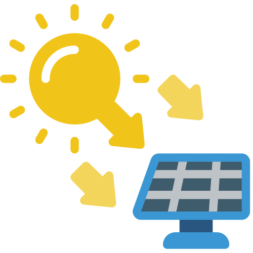 Solar panels Basic Miscellany Flat icon