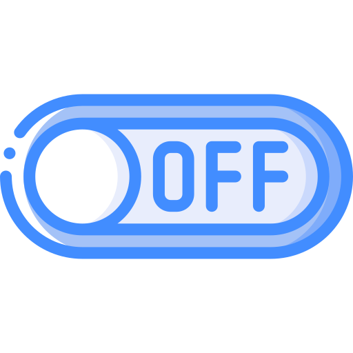 botón de apagado Basic Miscellany Blue icono
