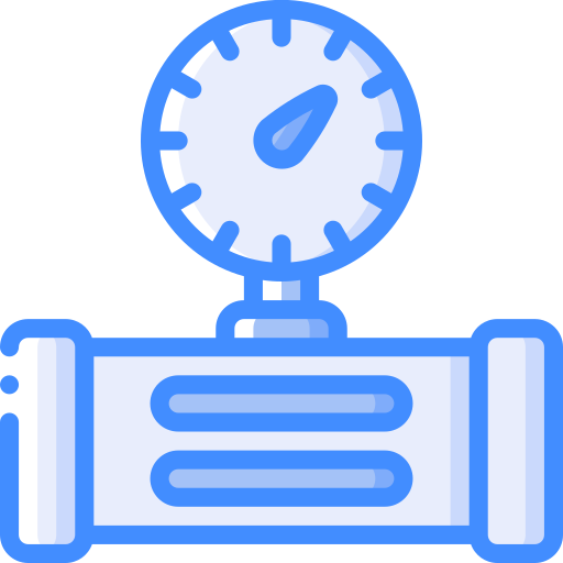 Pressure gauge Basic Miscellany Blue icon