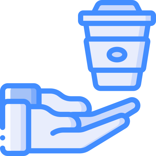 Coffee cup Basic Miscellany Blue icon