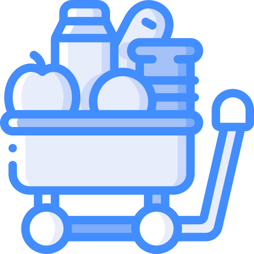 Food donation Basic Miscellany Blue icon