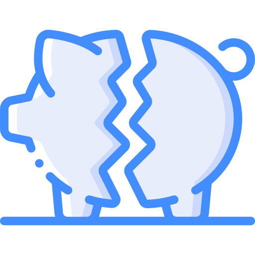 Piggy bank Basic Miscellany Blue icon