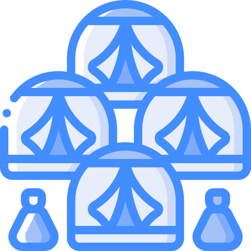 텐트 Basic Miscellany Blue icon