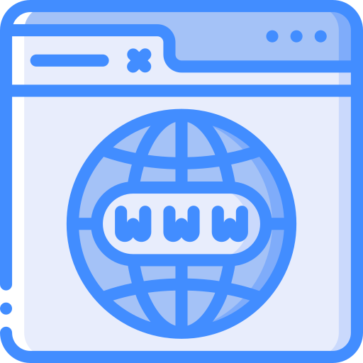 wereld wijde web Basic Miscellany Blue icoon