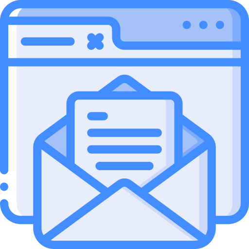 Contact mail Basic Miscellany Blue icon