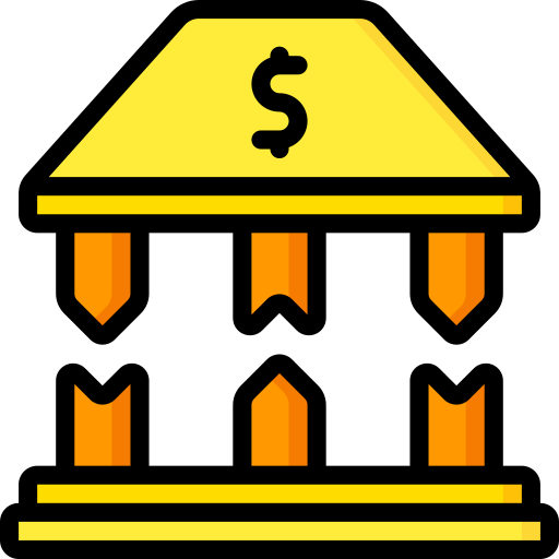 銀行 Basic Miscellany Lineal Color icon