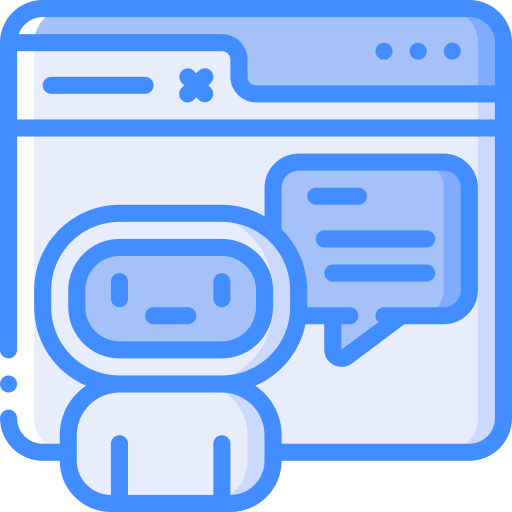 chatbot Basic Miscellany Blue ikona